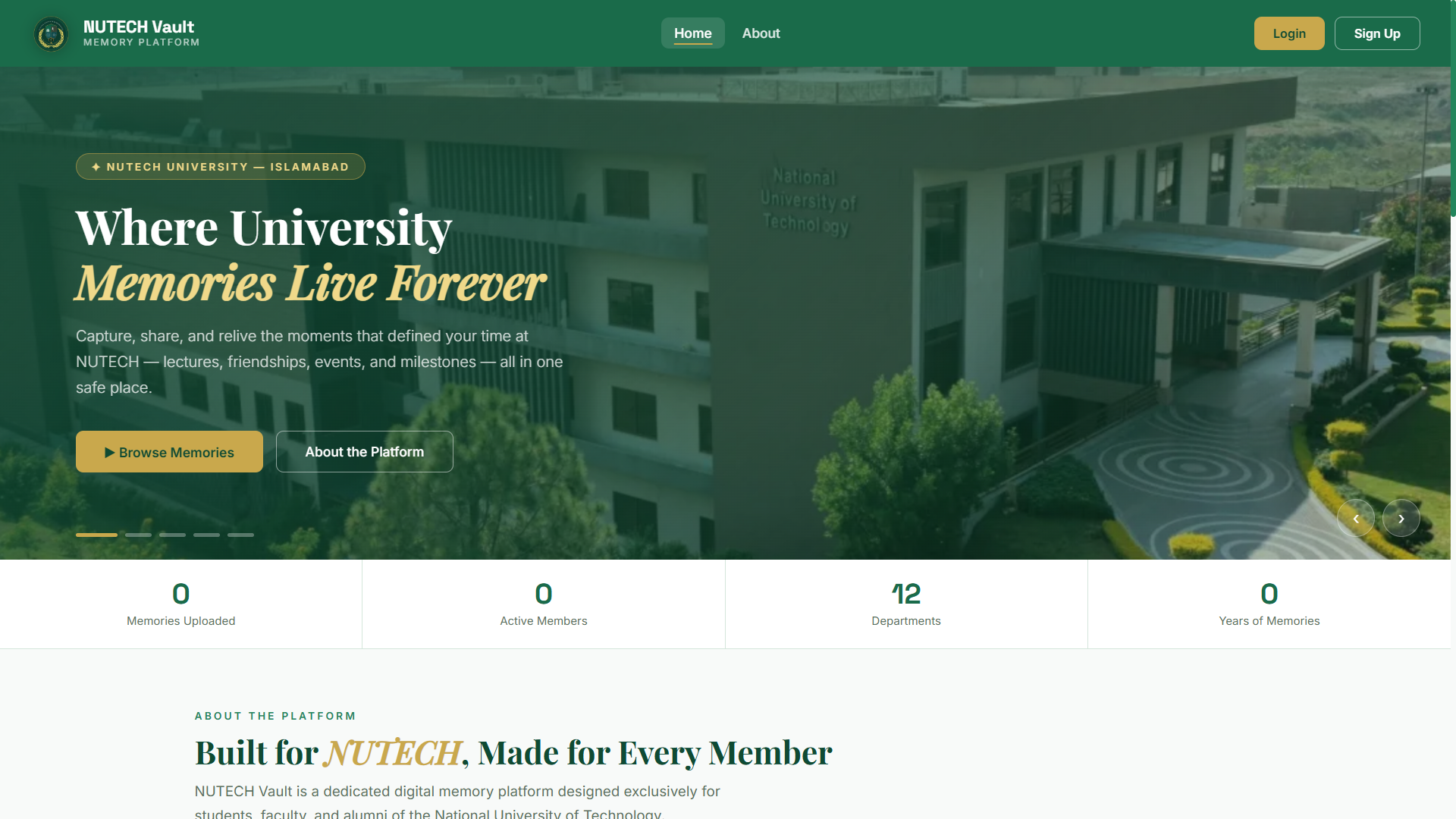 NUTECH Vault — secure notes platform for NUTECH students by Ahmad Komail Zafari