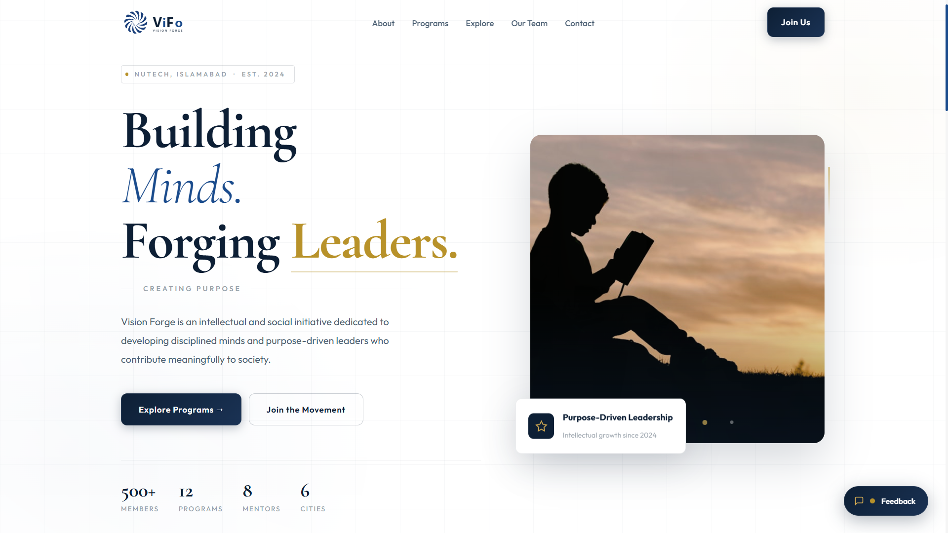 Vision Forge — creative digital innovation showcase by Ahmad Komail Zafari